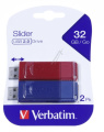 All VERBATIM USB-Stick 2.0 USB DRIVE 2.0 STORE N GO SLIDER 2 X 32GB (RED / BLUE)