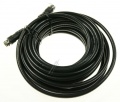 All COM Cablu SATELIT mufat negru CABLU ANTENA F-TATA/F-TATA, NEGRU, CLASA A, 7,5M