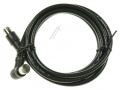 All COM Cablu SATELIT mufat negru F-QUICK-ANSCHLUSSKABEL 1,5M CLASS A WINKEL/GERADE SCHWARZ