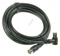All COM Cablu SATELIT mufat negru F-QUICK-ANSCHLUSSKABEL 2,5M CLASS A WINKEL/GERADE SCHWARZ